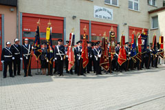 Fahnendelegationen 100-Jahr-Feier Feuerwehr Weißig